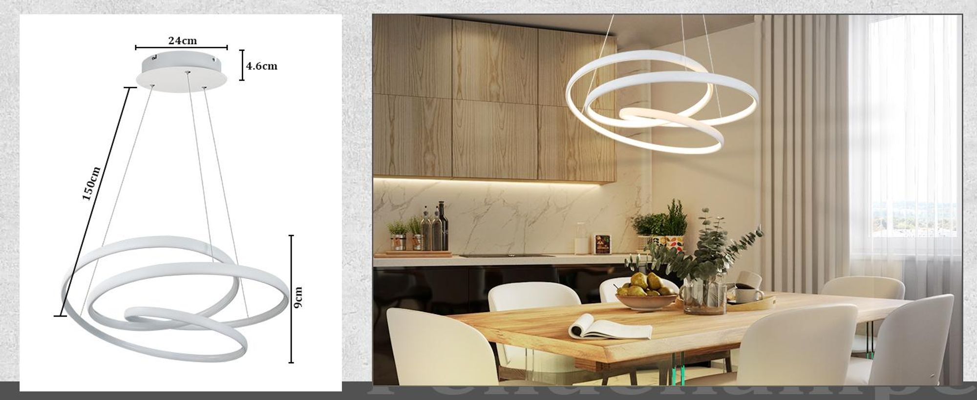 ZMH LED závesné svetlo do jedálne biele stmievateľné s diaľkovým ovládaním závesná lampa 55W závesné svetlo moderné závesné svietidlo na jedálenský stôl obývačka spálňa