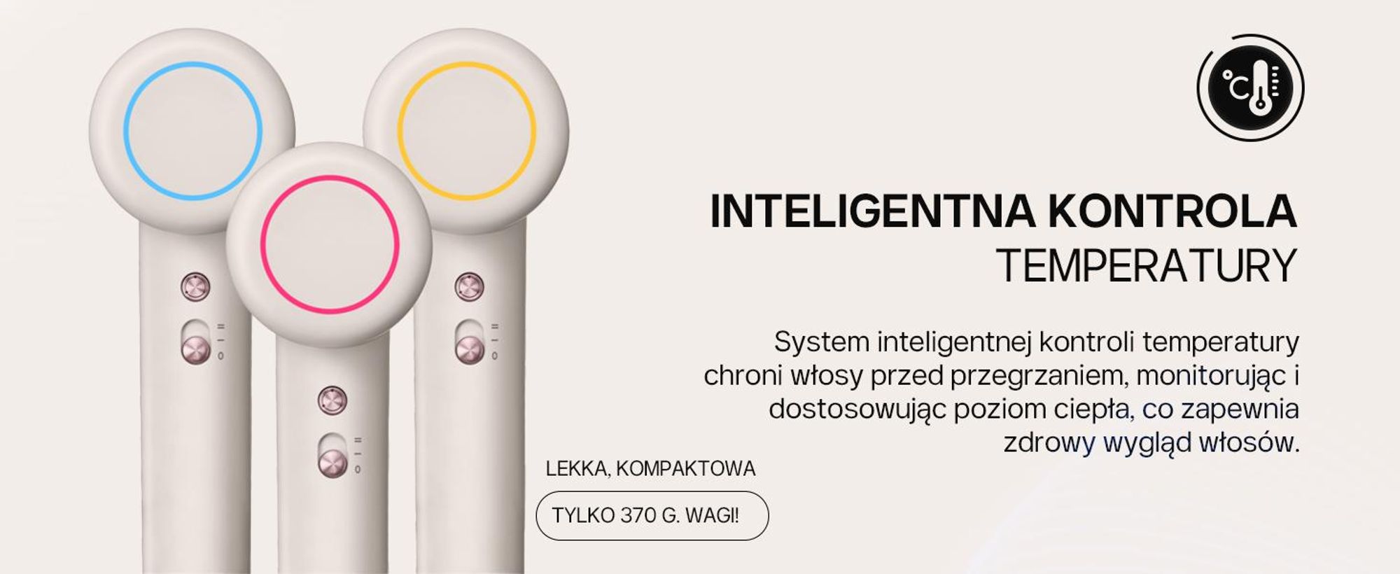 4Suszarka do włosów Swiss F324 AirCare+, 8 trybów suszenia, 110 000 obrotów na minutę, jony >500 milionów, magnetyczna końcówka do stylizacji, cicha i lekka 370 g.