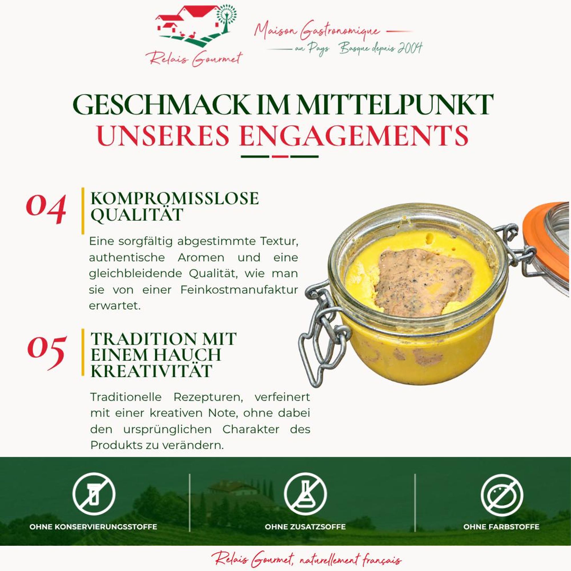 Foie Gras Entier von Ente Natur 80 g – Foie Gras aus dem Südwesten Frankreichs – Authentisches Rezept – Relais Gourmet