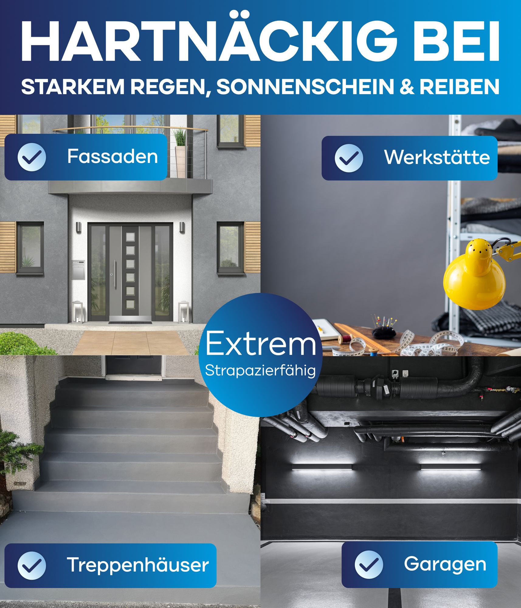 Plid Fassadenfarbe Schiefergrau 10L , für ca. 30m² / Außenfarbe Fassaden Wetterschutz - Mauerfarbe, Hausfarbe Fassade