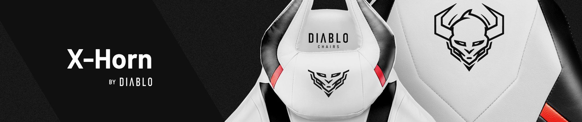 Diablo X-Horn Gaming Stuhl Bürostuhl Schreibtischstuhl 3D Armlehnen Ergonomisches Design Nacken/- Lendenkissen Kunstleder Wippfunktion, Farbe: Weiß, Größe Normal