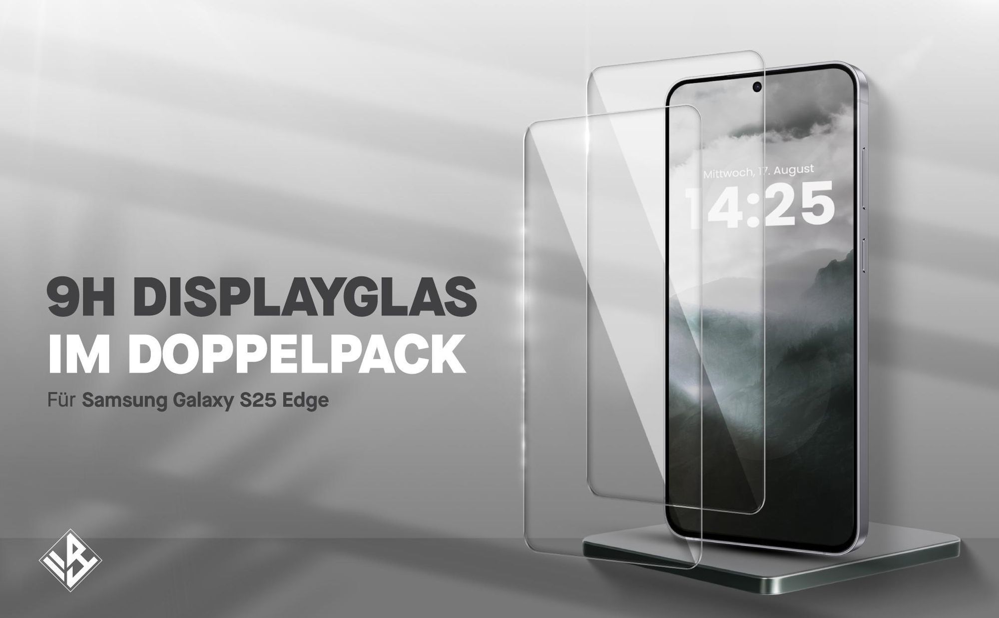 2er Set Displayglas für Samsung Galaxy S25 Edge in 9H Härte