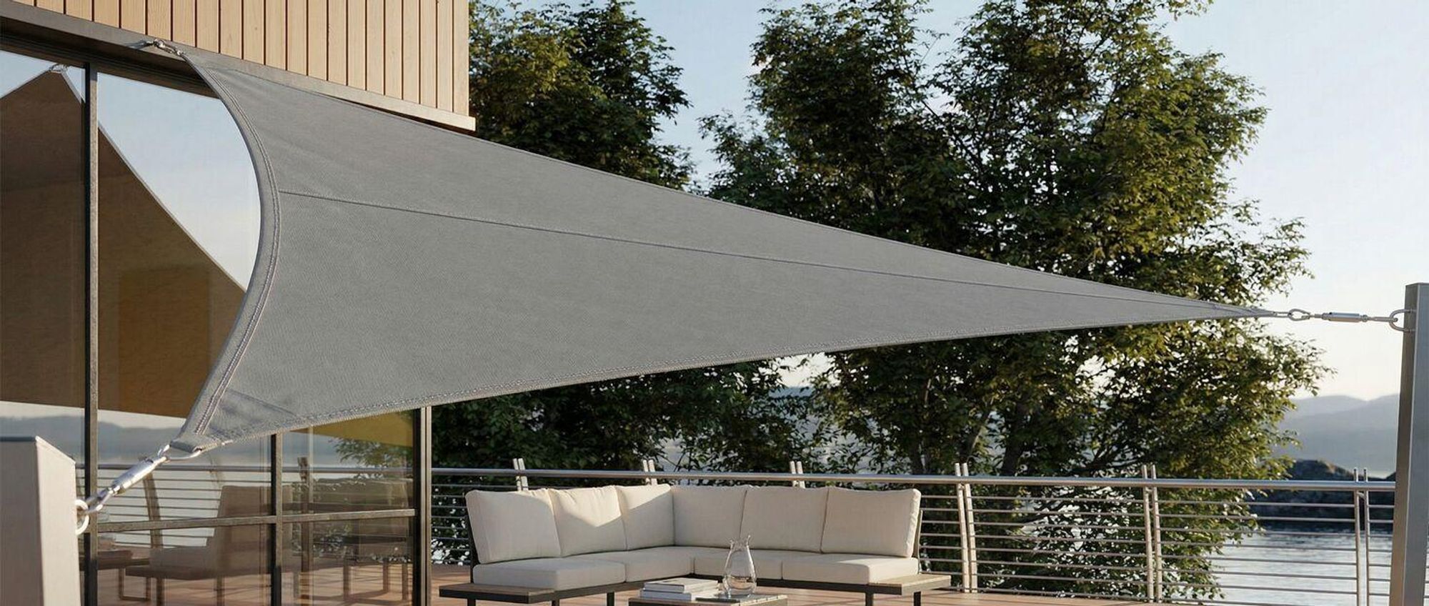 tectake® Sonnensegel dreieckig mit UV-Schutz 50+