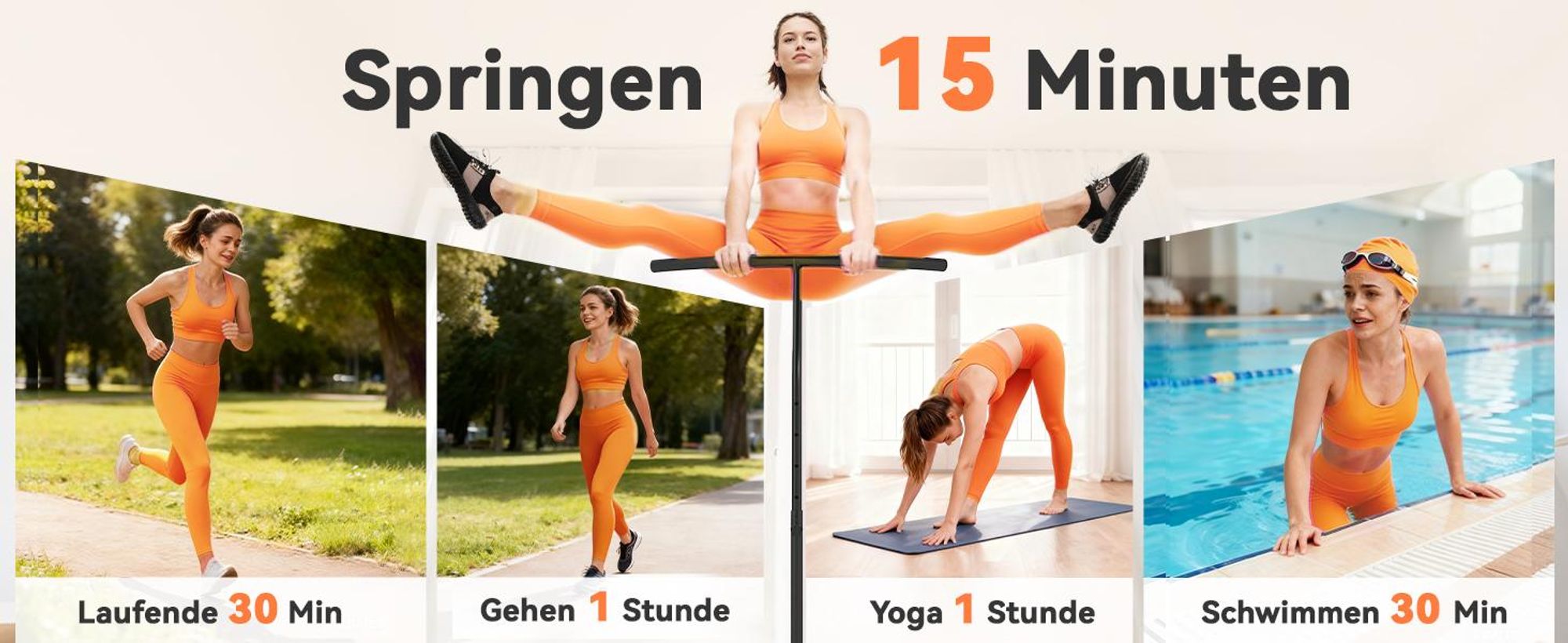 SPORTNOW Fitness Trampolin klappbar Ø102 cm Mini Trampoline mit Haltegriff