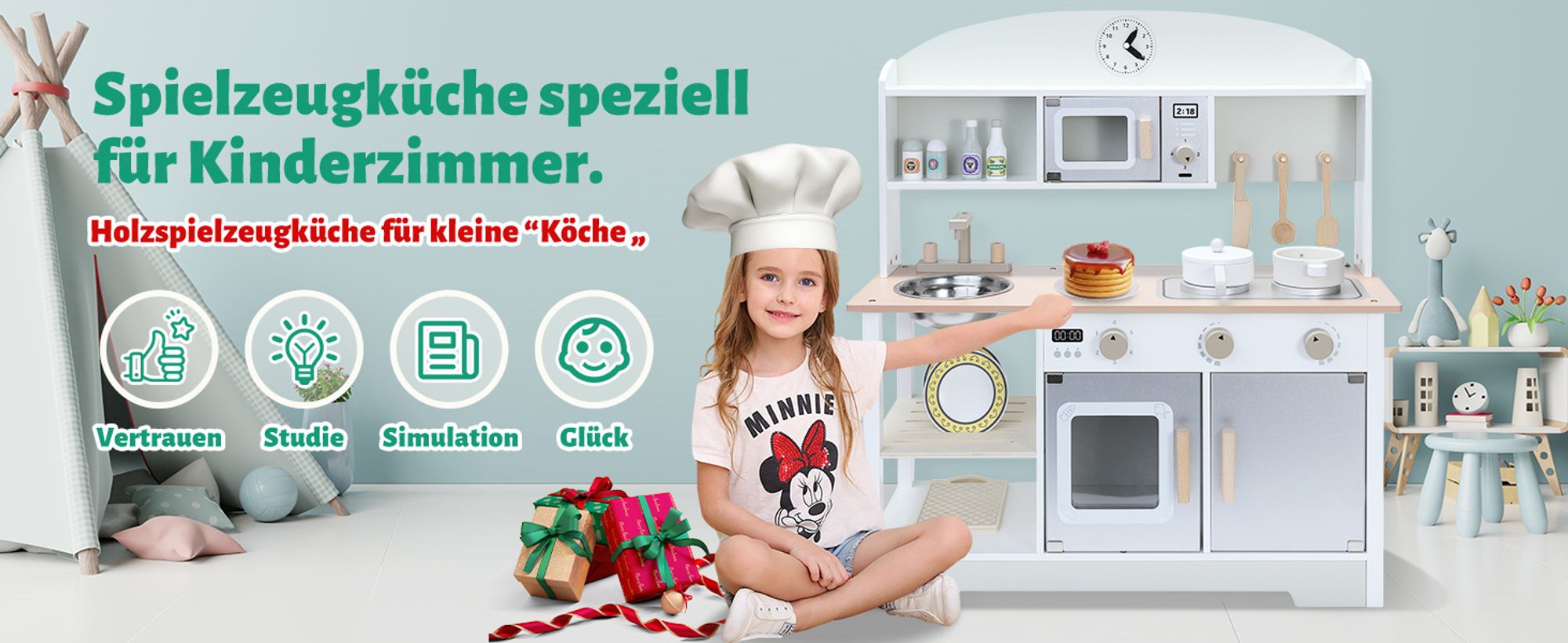 Spielküche Kinderküche Holz Spielküche Spielzeug Multifunktionales