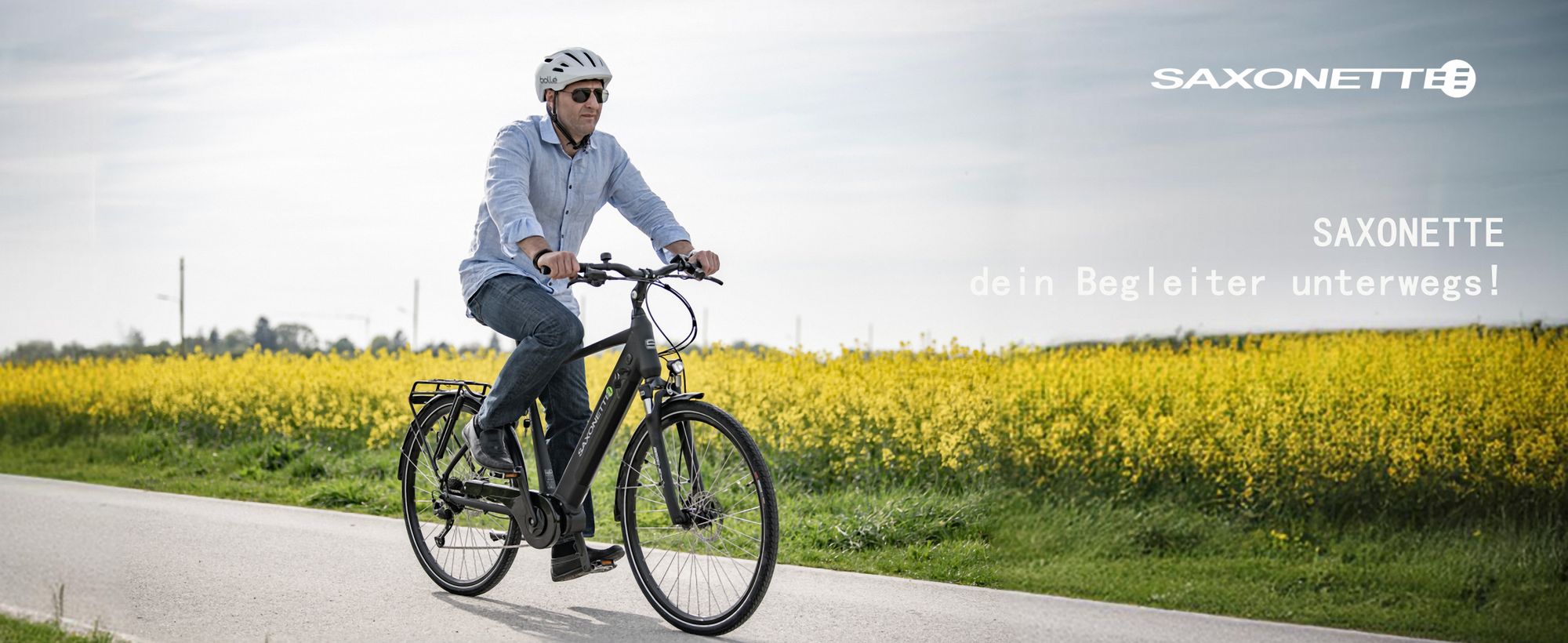 SAXONETTE E-Bike Deluxe Sport ,10 Gang, Mittelmotor, 418 Wh integrierter Akku, Pedelec, Elektrofahrrad, Trekkingrad (Ramenhöhe 54 , Schwarz)