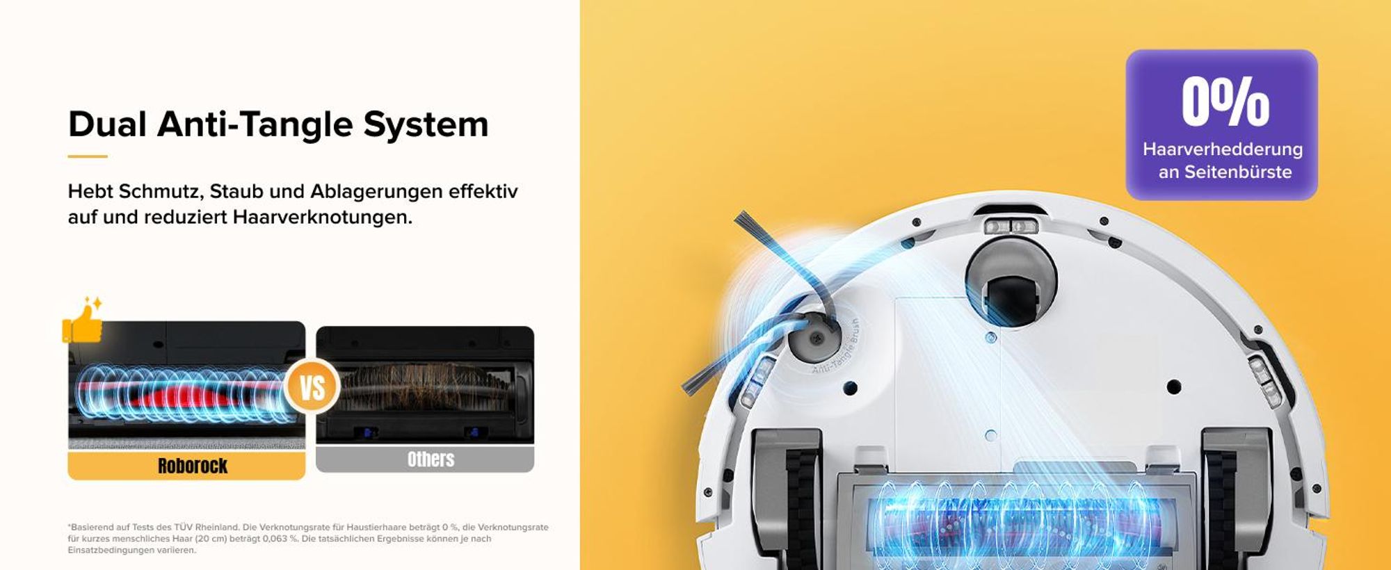 Roborock Q7 M5 Saugroboter mit Wischfunktion, 10.000Pa(Upgrade von Q5 PRO), Dual Anti-Tangle-System, Staubsauger Roboter für Teppich, Tierhaare (Weiß)
