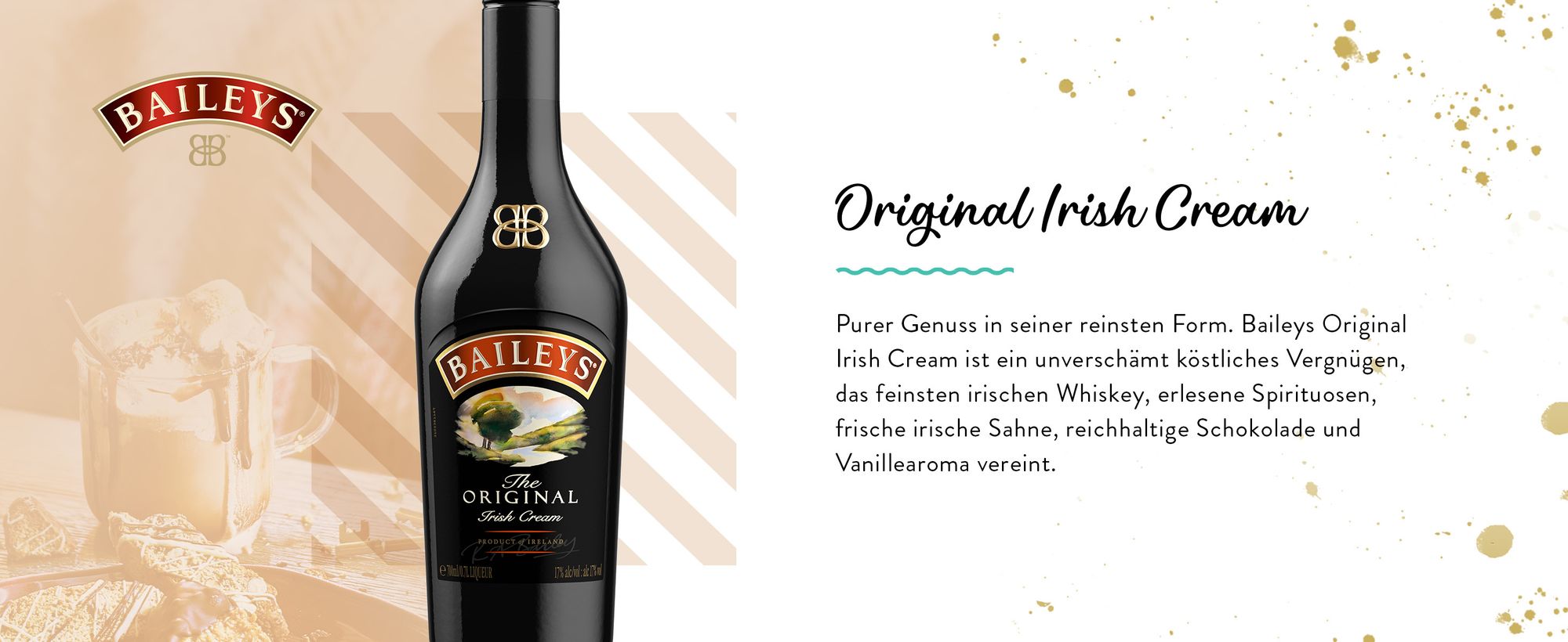 Baileys Original, Irish Cream Likör, 17% vol, 700ml Einzelflasche
