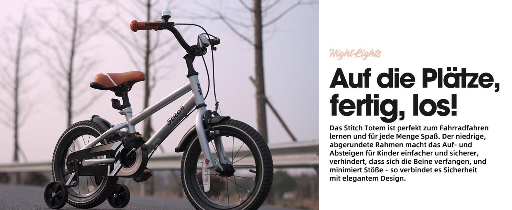 STITCH 14/16/18/20 Zoll Kinderfahrrad für 3-13 Jahr Jungen Mädchen,mit Stützräder, Kotflügel, Front and rear dual brakes, Reflektorplatte, Blau