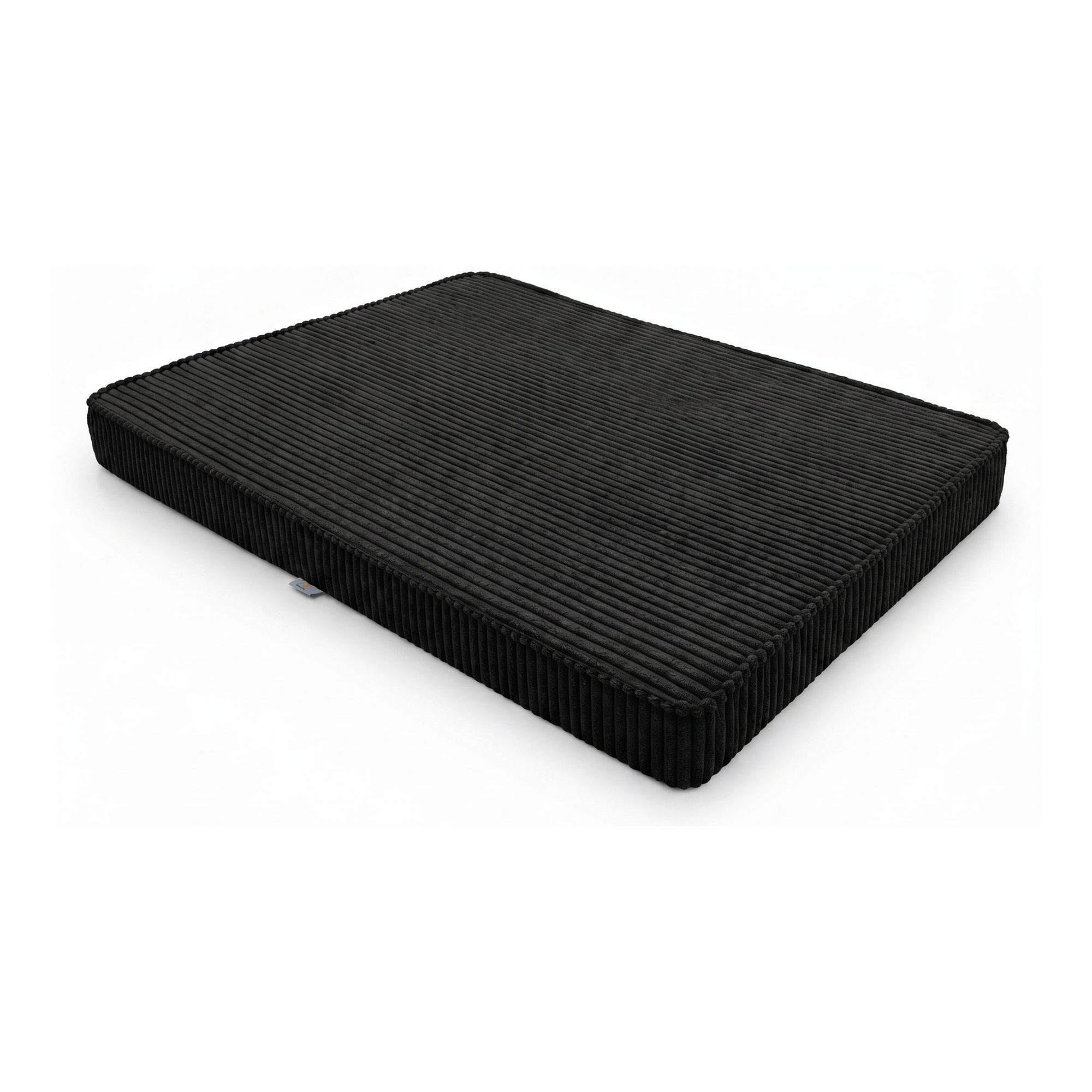 Hundebett Hundekissen Hundematte Cord Schwarz 90X60X8 Cm