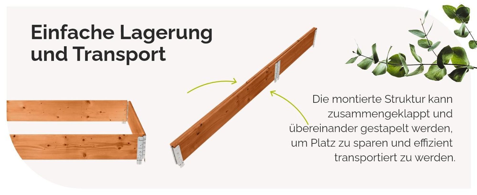 Garronda 3 Stück Holzaufsatzrahmen für Palette Aufbewahrungskiste aus Holz Palettenaufsatzrahmen Holzkiste Natural