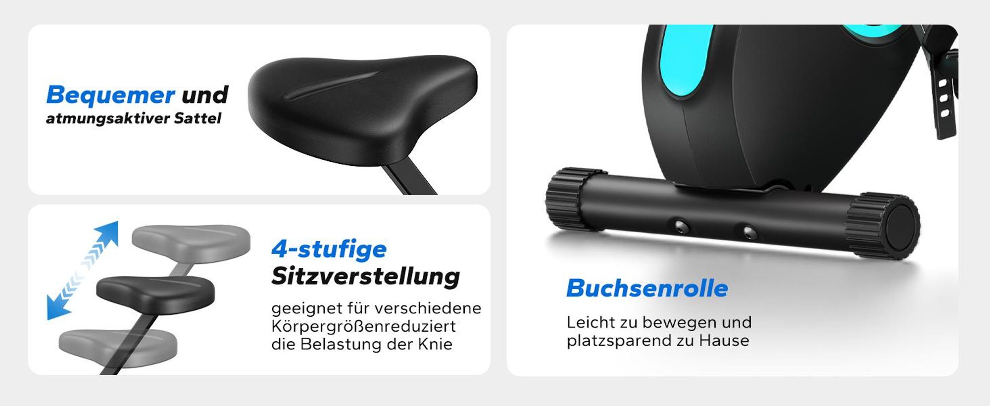 MERACH Klappbares Heimtrainer, kompakt und leise, 16 Magnetstufen, LCD-Bildschirm, Tablet-Halterung, für den Heimgebrauch