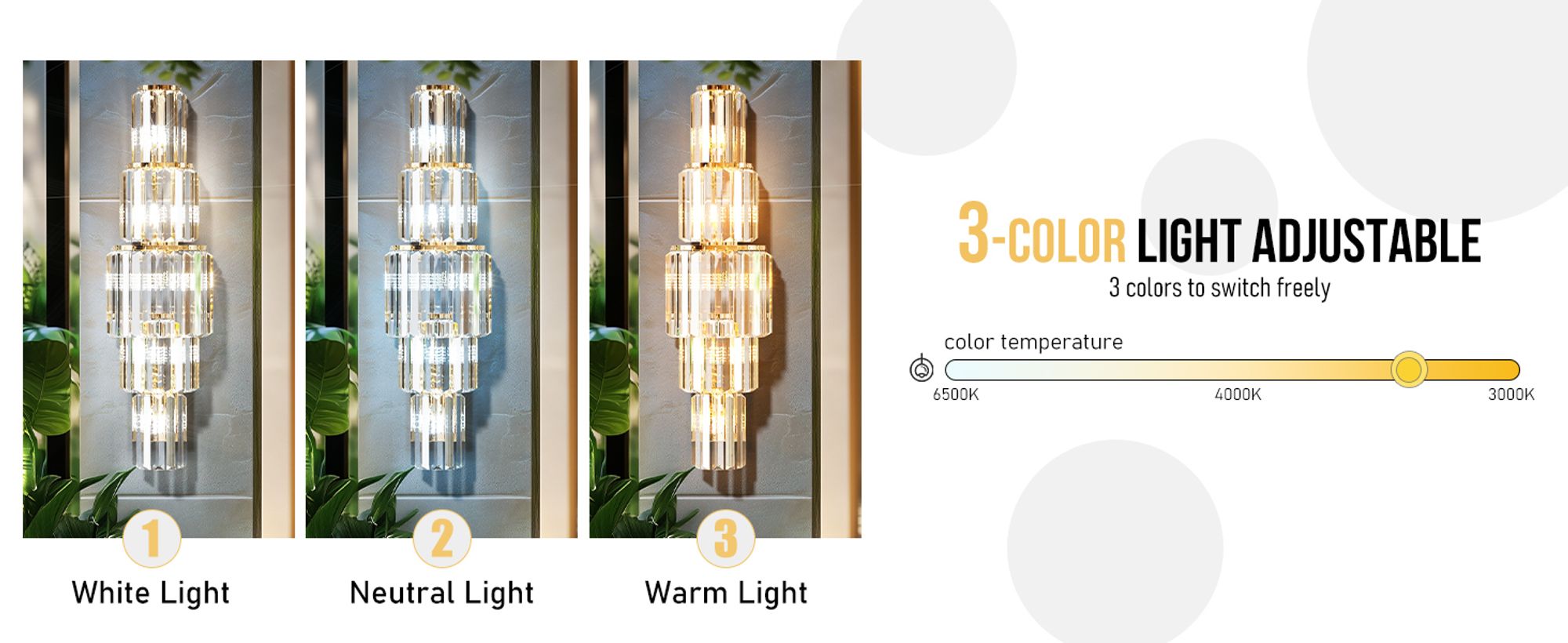 Kristall-Wandleuchte LED indirekt Wandbeleuchtung Kristall Wandlampe Dimmbar E14 Innen Wandlicht Flur Strahler Treppenleuchten Leuchte 78*20
