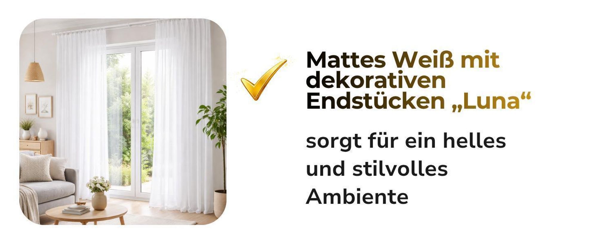 2-läufig Gardinenstange 120 cm Weiß Industrial Stil Vorhangstange 19 mm Komplettset mit Halterungen Ringen Endstück Luna mit dekorativer Fräsung
