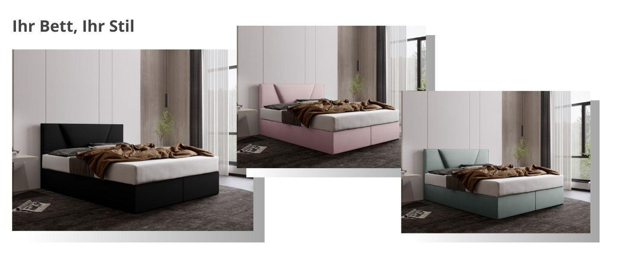 Best For Home Jubilee Bonell Box Spring Bed with Topper (180 x 200 cm, Trinity 32)