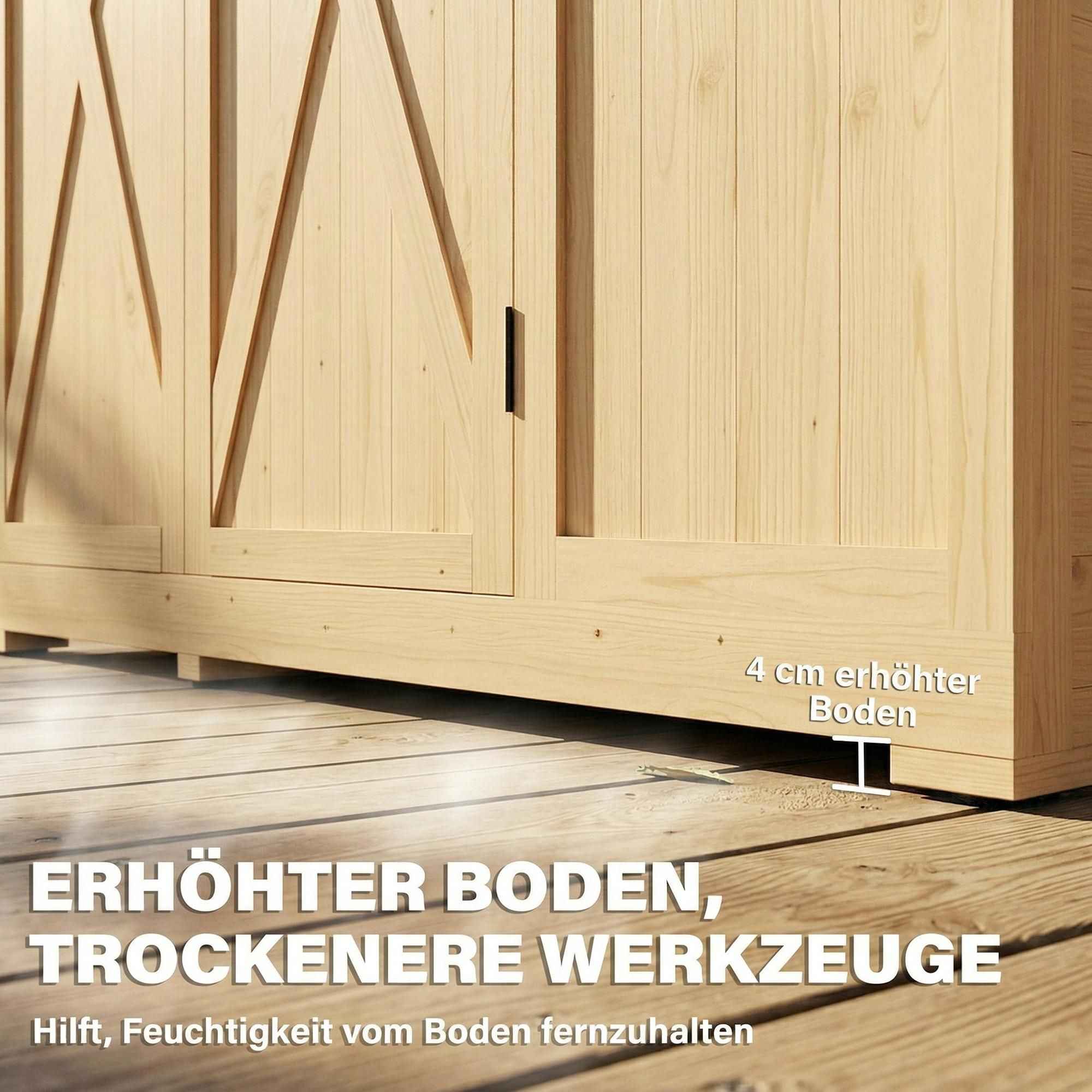 Tannenholz Doppeltür Garten
