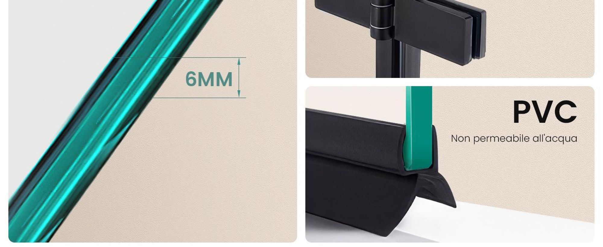 EMKE Cabina doccia 130 x 140 cm Telaio nero opaco Schermo pieghevole per vasca da bagno Vetro di sicurezza ESG nanorivestito Schermo doccia Vetro per vasche da bagno