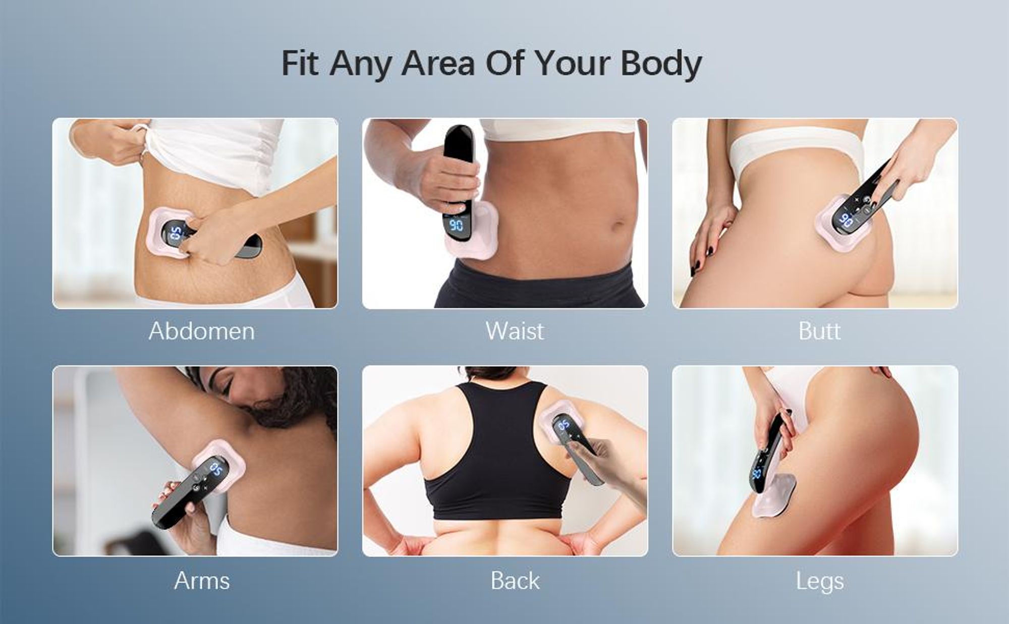 Cellulite-Massagegerät gegen Lipödem, Handmassagegerät mit  4 Massageköpfen, geeignet für Bauch, Taille, Arme, Beine und Gesäß (Roségold)