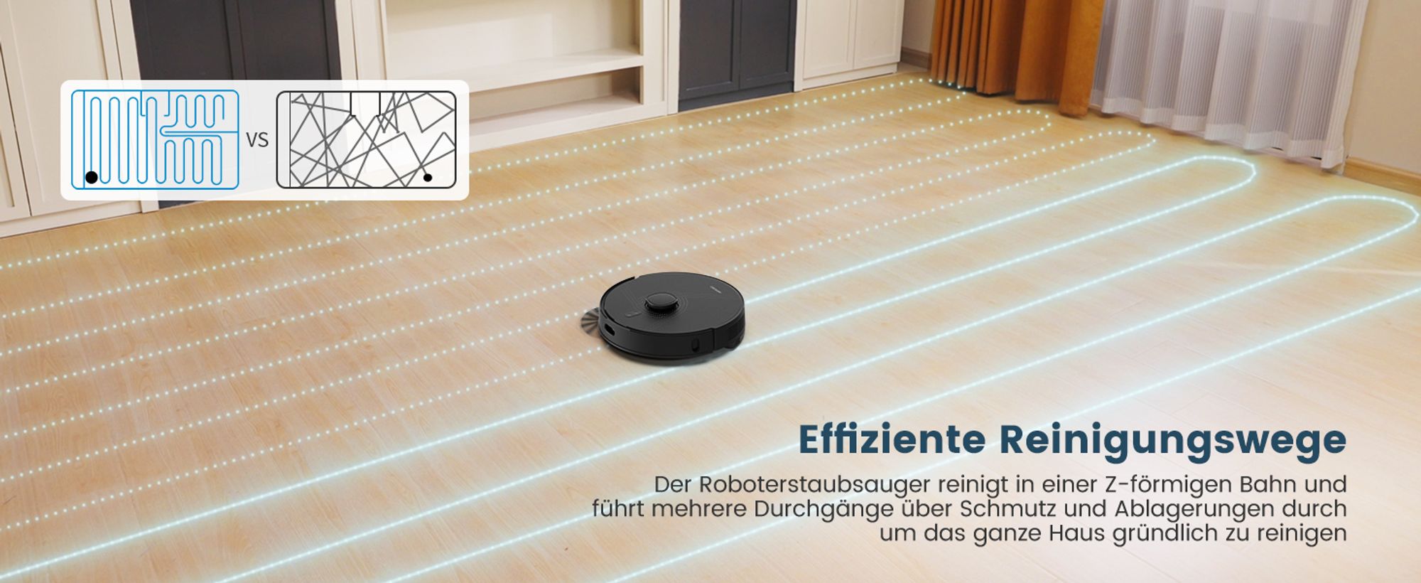 AIRROBO L40+ Saugroboter Saug- und Wischroboter mit Absaugstation, Selbstentleerend, 60-Tage-Kapazität, Heimkartierung, WLAN/App/Alexa/Fernbedienung