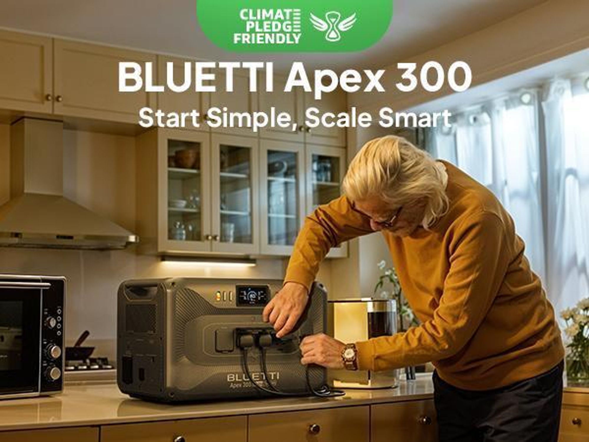 BLUETTI Solargenerator Apex 300 mit 350-W-Solarpanel, 2764,8Wh Batterie Backup Modulares Stromversorgungssystem für Zuhause, Wohnmobil & Notfälle