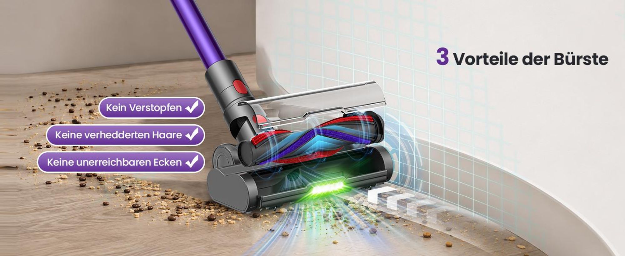 75000Pa Akku staubsauger 600W/70Min.1,2L Staubbehälter,Ultraleiser Staubsauger Kabellos,65dB leise,OLED Display,H14-Filtersystem,handstaubsauger