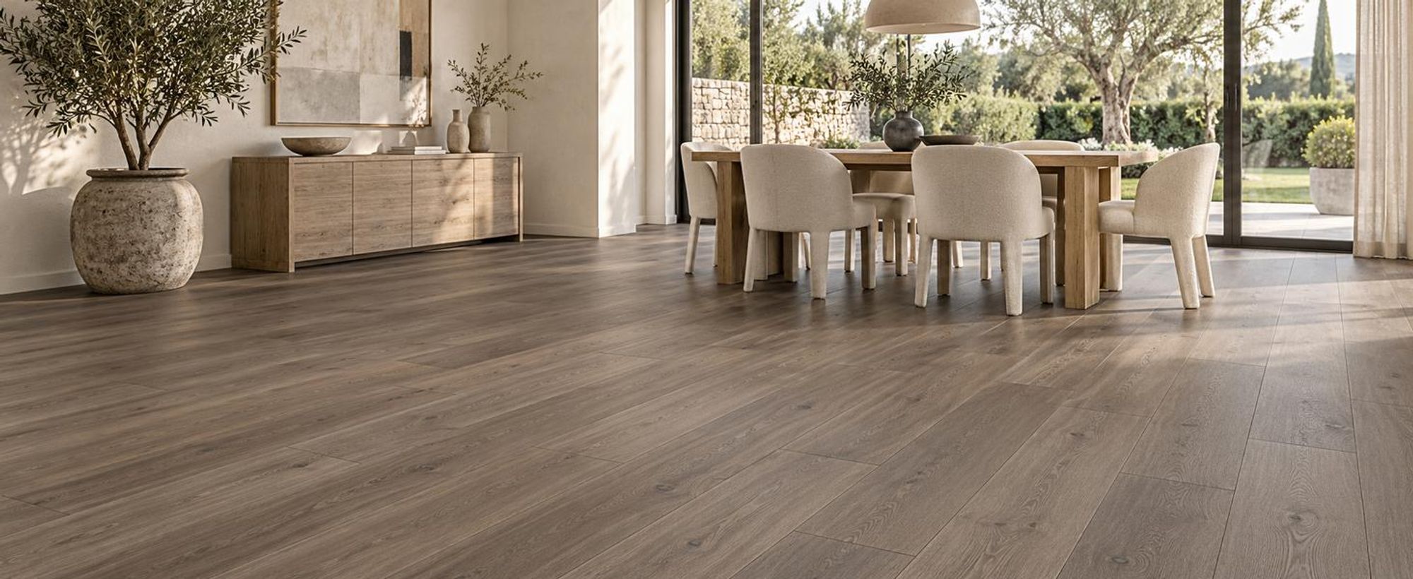 SPC Rigid Vinylboden 5 mm Klick wasserfest mit Trittschalldämmung in Holzoptik für Küche, Bad, Wohnzimmer und Flur