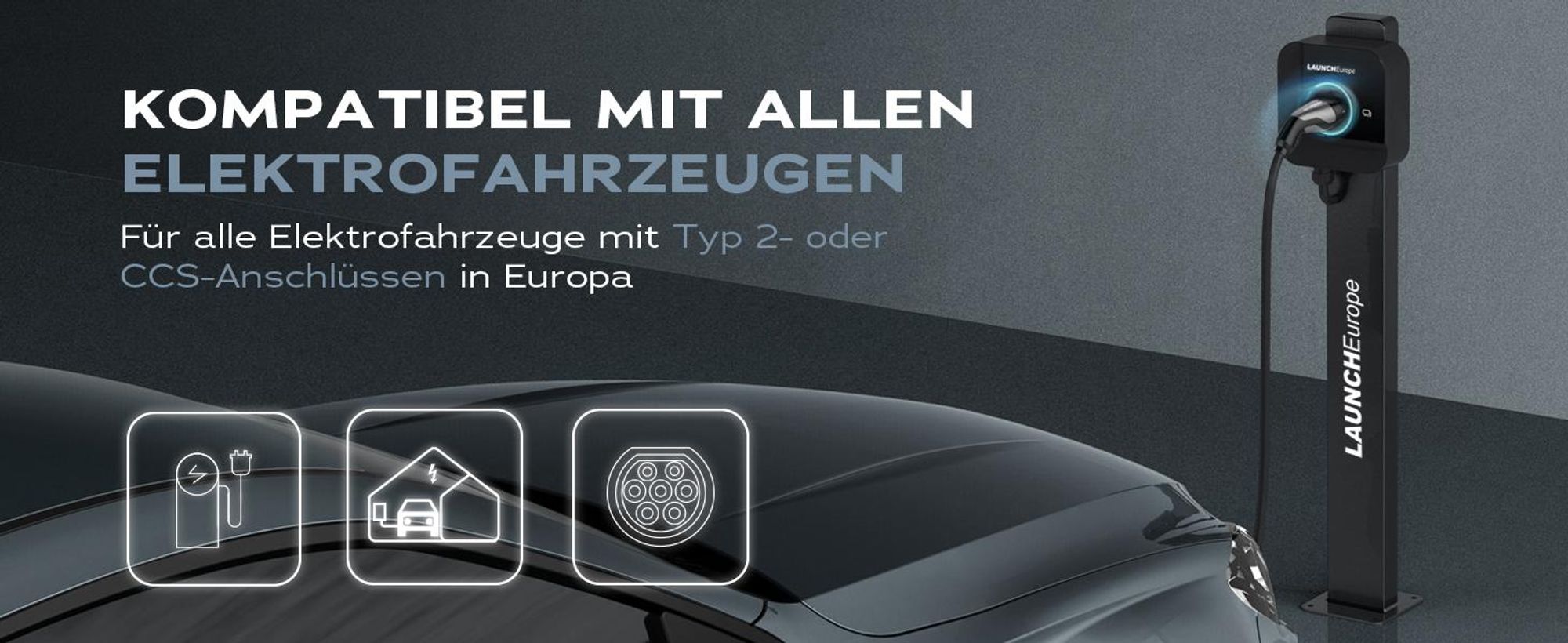 LAUNCH Typ 2 Ladekabel 11 kW 7M 16 A Ladekabel Elektroauto Typ 2 3 Phasig für E Auto EV/PHEV Typ 2 auf Typ 2,für T-Mode und E-Golf-Serienfahrzeuge