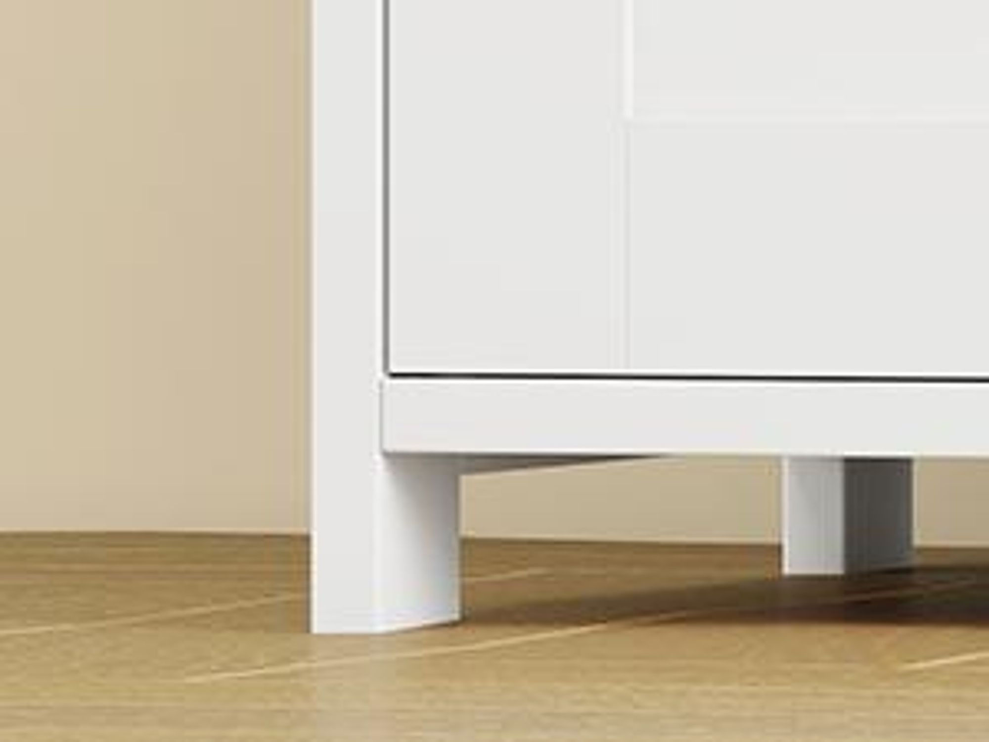 VASAGLE Badschrank mit 4 Türen, Badezimmerschrank mit höhenverstellbaren Einlegeböden, Shaker-Stil, weiß