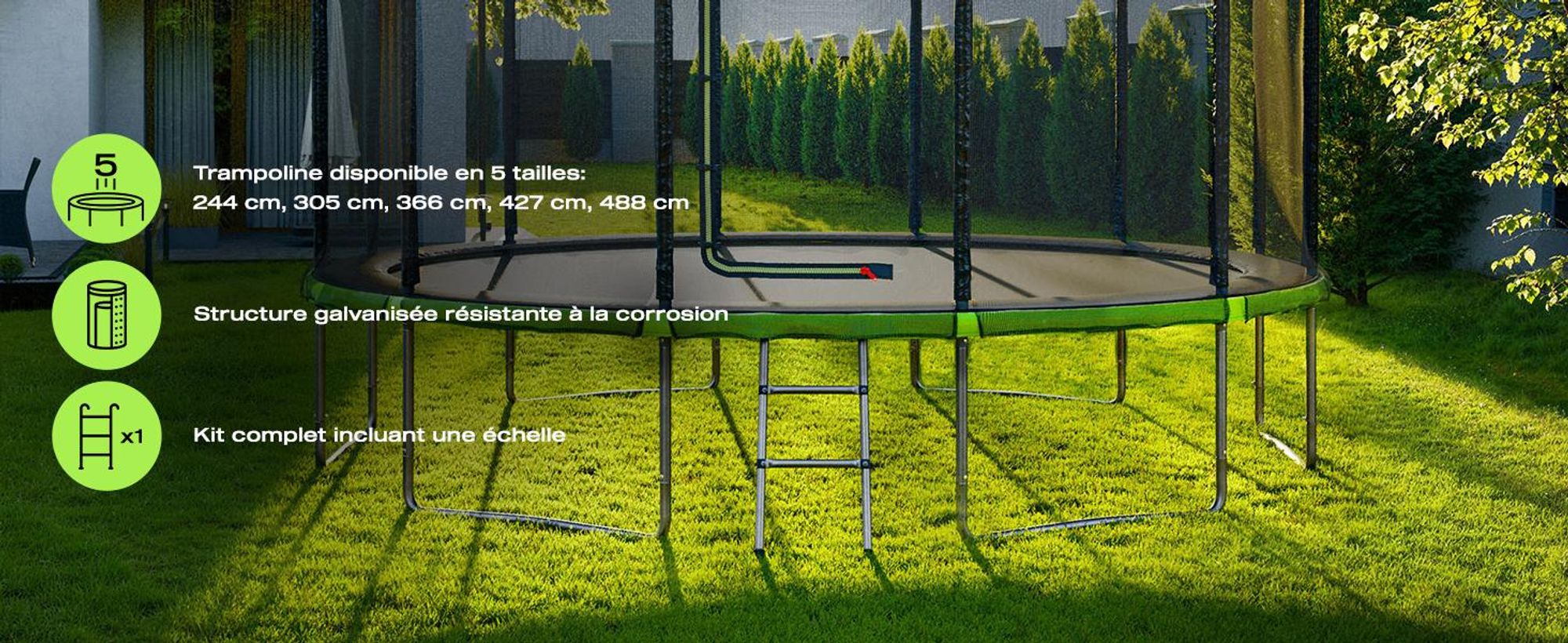 Trampoline de Jardin pour enfants 427 cm