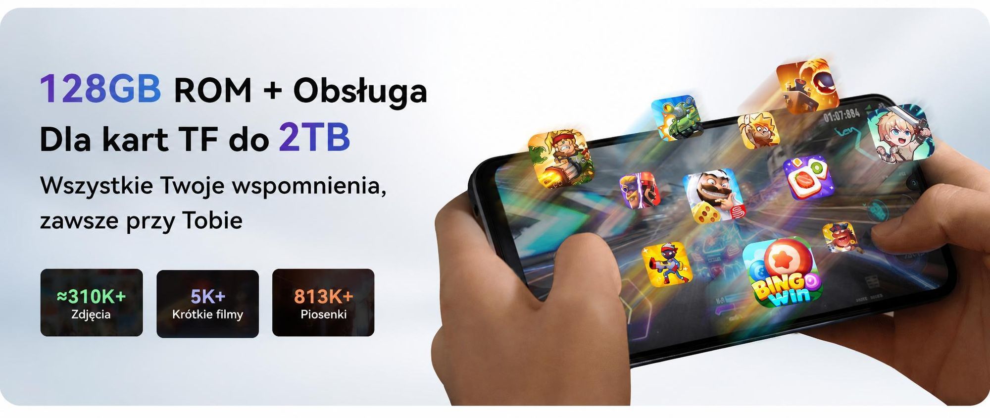 Smartfon Blackview WAVE 10 bez umowy, system Android 16, 32+128 GB, dwie karty SIM, częstotliwość odświeżania 120 Hz, ekran 6,88", aparat 32 MP, zdjęcia na żywo, bateria 5000 mAh, Face ID, Wi-Fi 5G, system Doke OS 5.0