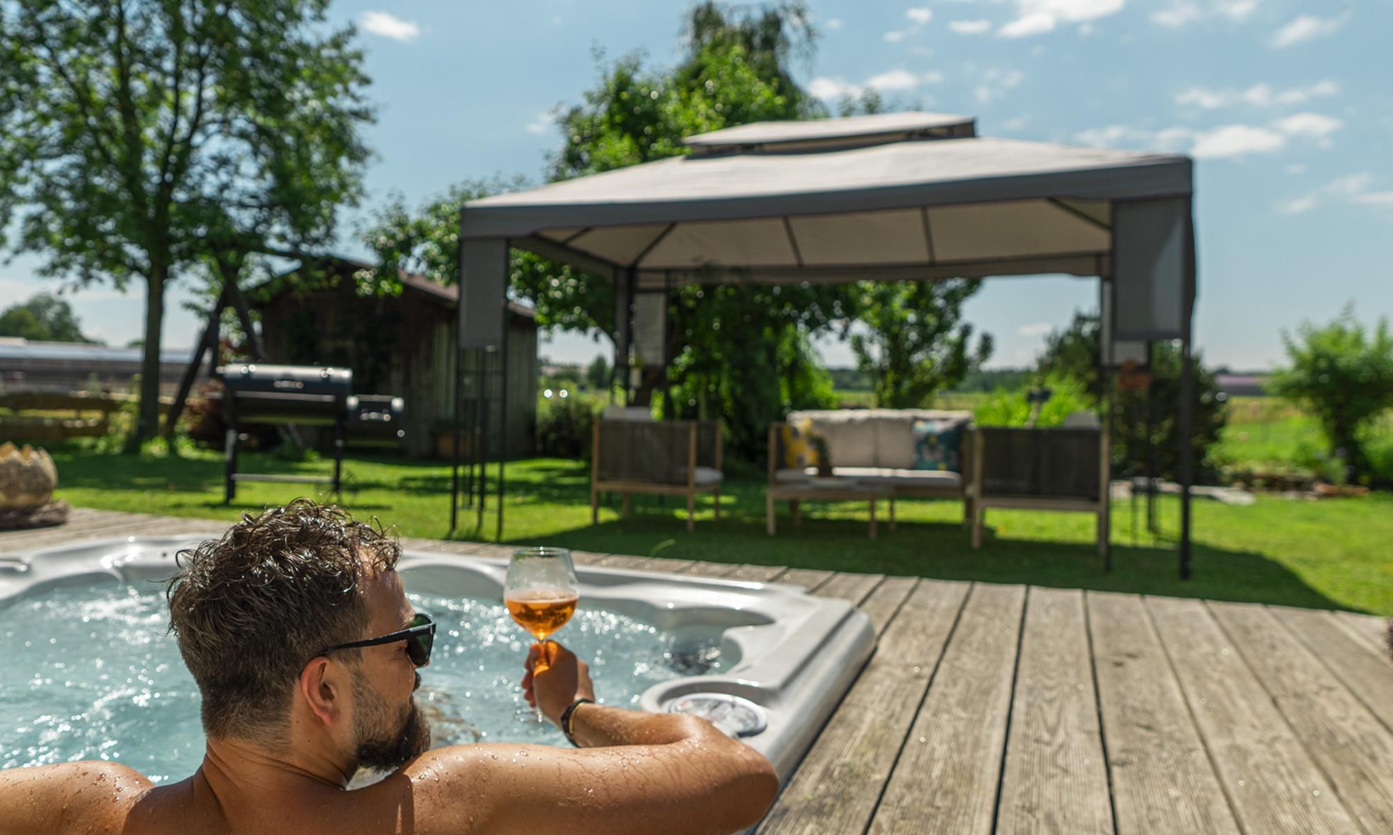 paramondo Deluxe Gartenpavillon, 4 x 3 m, anthrazit wetterfest, UV‑Schutz 50+, doppeldach, werkzeugloser Aufbau, inkl. Spannseilen & Erdnägeln
