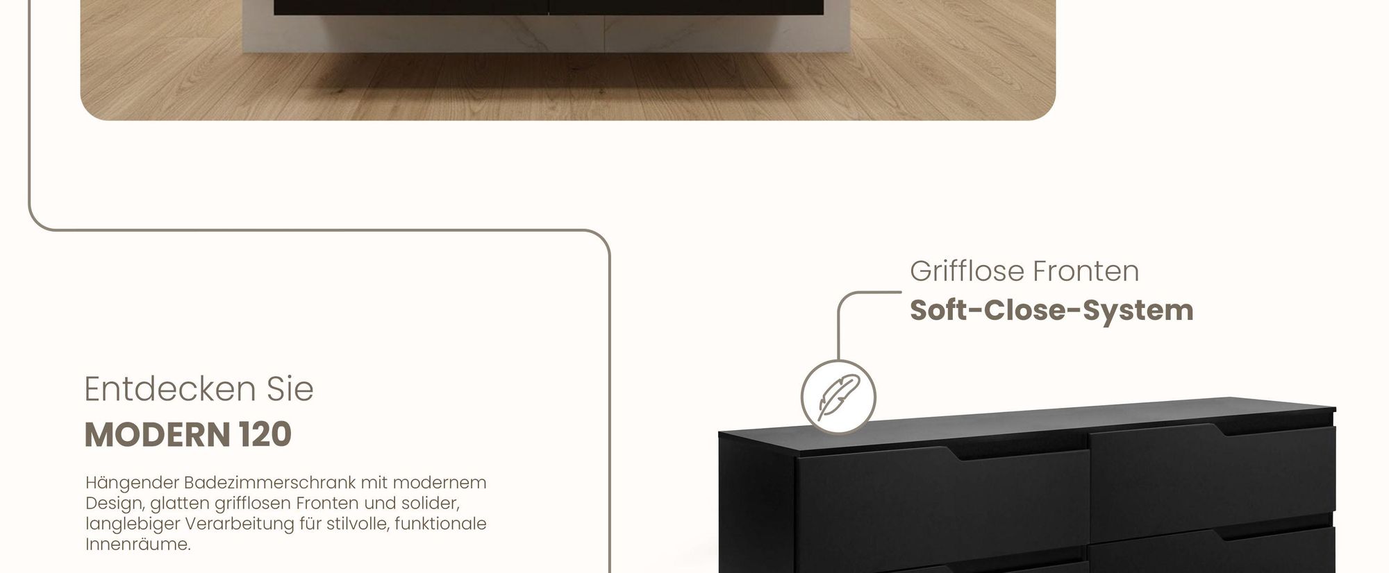 RODAN, Badmöbel, Badschrank, Badezimmermöbel, Badezimmer, MODERN, Waschbeckenunterschrank