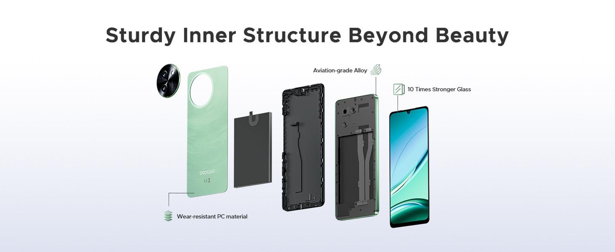 DOOGEE Note59 Pro, smartphone, Android 16, 6,75" displej s obnovovací frekvencí 120 Hz, baterie 6250 mAh, 48 GB RAM + 256 GB úložiště, 5G, 16 MP fotoaparát, NFC, čtečka otisků prstů, bez smlouvy