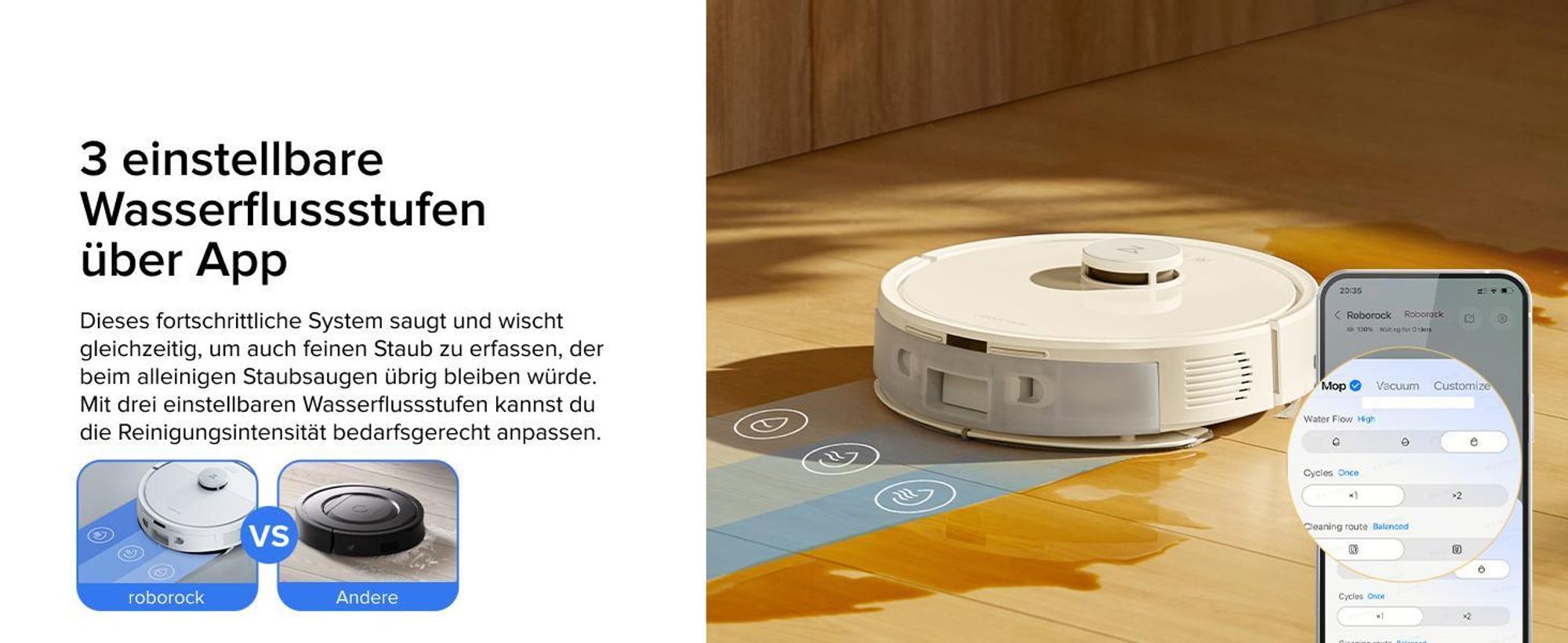 Roborock Q7 BF+ Staubsauger Roboter 8000 Pa(Upgrade von Q7 max+/Q5 Pro+/Q5 Max), Dual Anti-Tangle-System, PreciSense® LiDAR-Navigation, Weiß