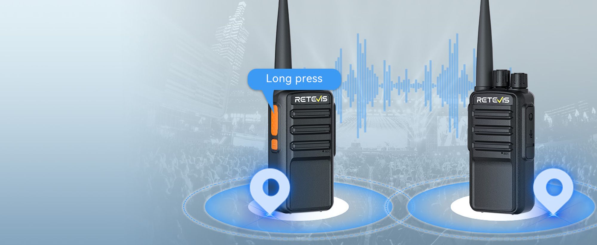 Retevis RB669 Funkgerät, Freenet PMR446 Walkie Talkie mit Headset, 10-in-1 Ladegerät, VOX, Effizientes Laden, Funkgeräte für Firmenfeier, Eventplanung