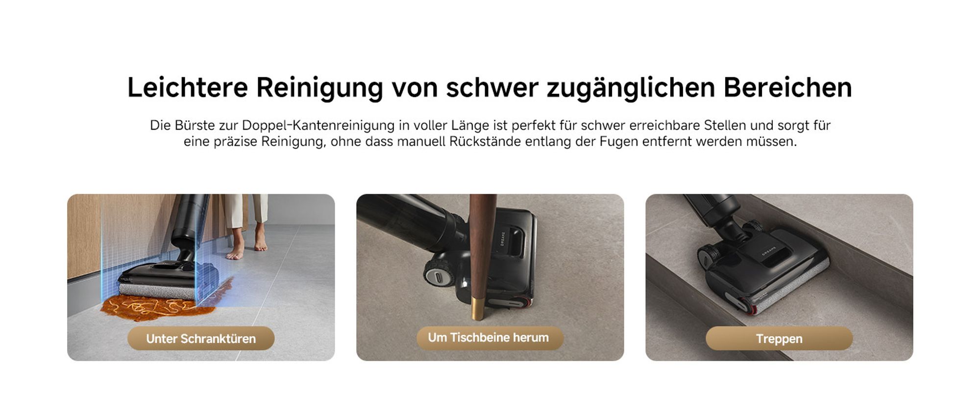 Dreame H12 Pro FlexReach Nass- und Trockensauger,Kabelloser Staubsauger-Mopp ohne Verwicklungen für Hartböden,180°Liegefläche,Heißluft-Selbstreinigung