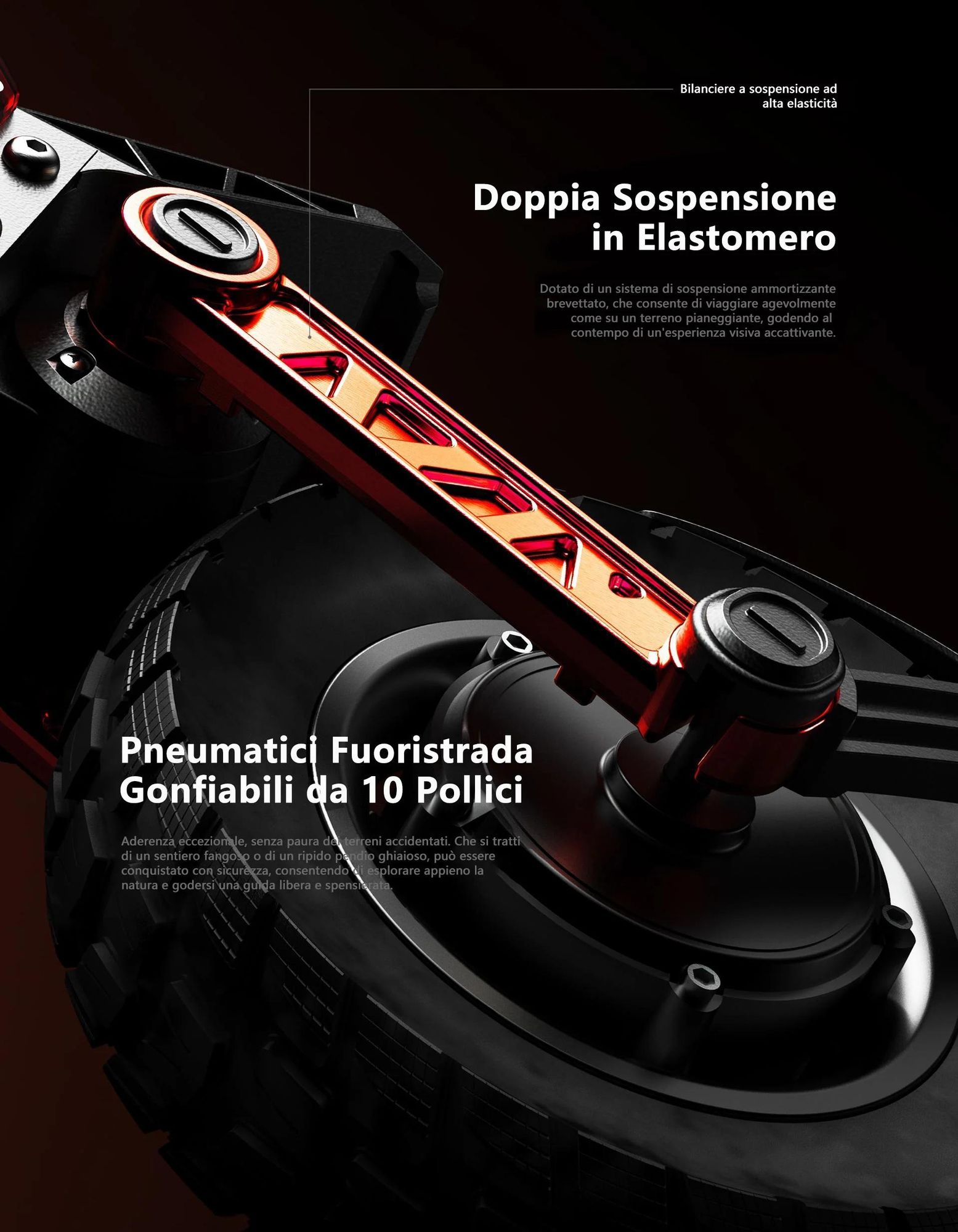 Scooter Elettrico JOYOR S10-S-Z 2025 - 2x1000W Batteria 60V18AH Pieghevole con Display a Colori e Frecce - Nero