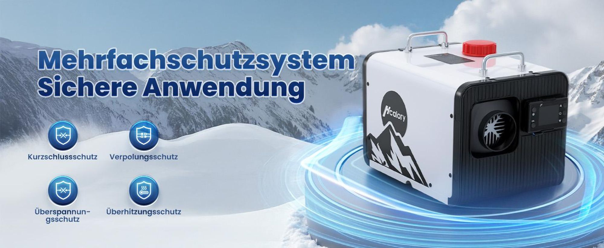 HcaloryHC2-H 5KW-8KW Diesel Standheizung All-in-One 5L, Auto Start/Stop, Plateau-Modus 2500/5000m, bluetooth/Fernbedienung/LCD, 12V/24V/220-240V