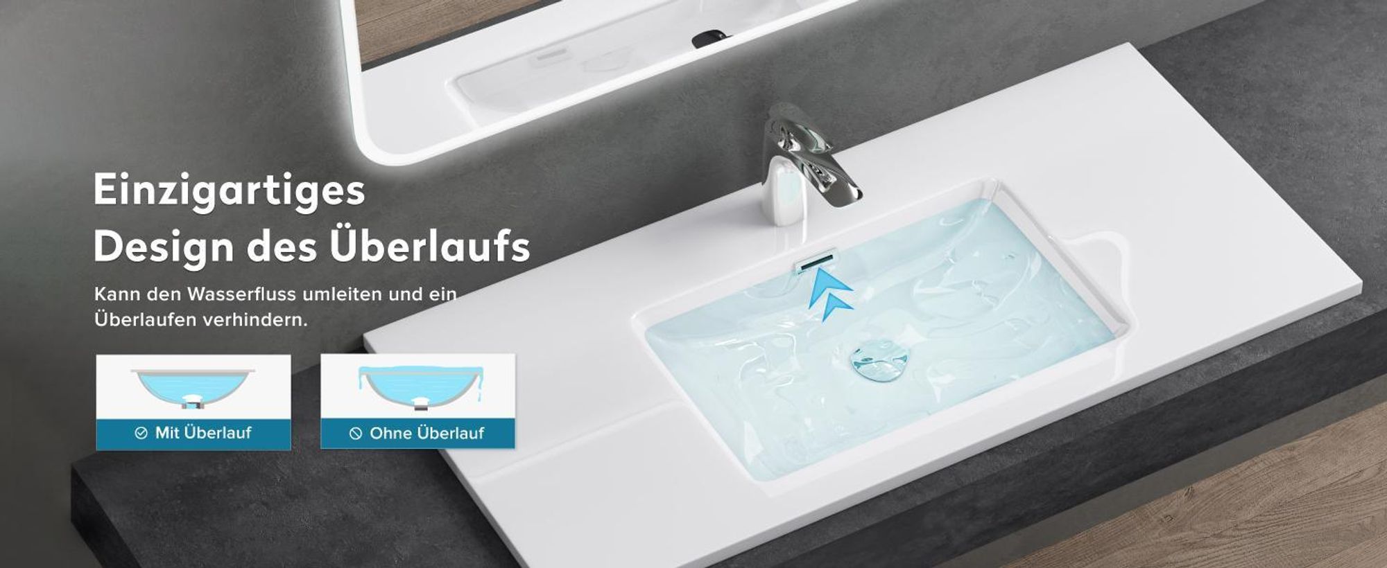 doporro Waschbecken Einbauwaschbecken mineralguss 80x48x12 cm Design Einbauwaschbecken weiß, Waschbecken, Waschtisch, Handwaschbecken Col02