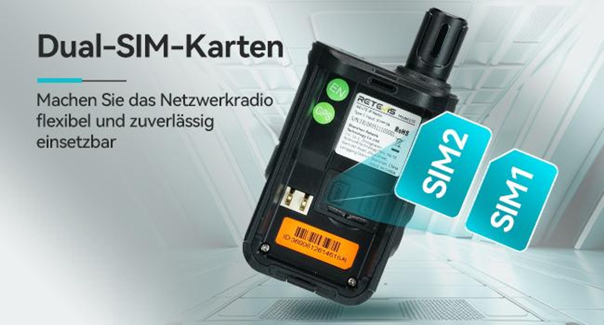 Retevis L61 4G Funkgeräte, Netzwerk Walkie Talkie Unlimited Distance mit GPS, 2500 mAh, Type-C, Großer Reichweite mit GPS, für Logistik, Camping