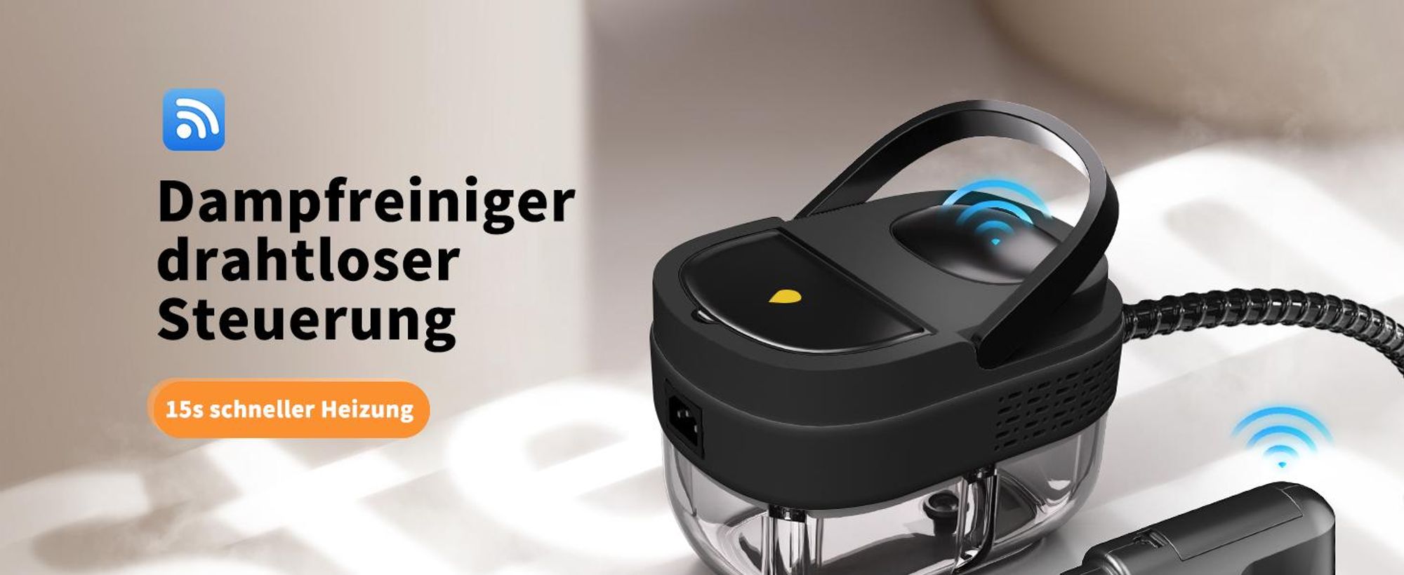 2500W Dampfreiniger, 1600ML großer Tank, 3 Bar tragbarer Handdampfreiniger, 3 einstellbare Dampfmenge, 13 Zubehör-Dampfgarer für Zuhause Küche Auto
