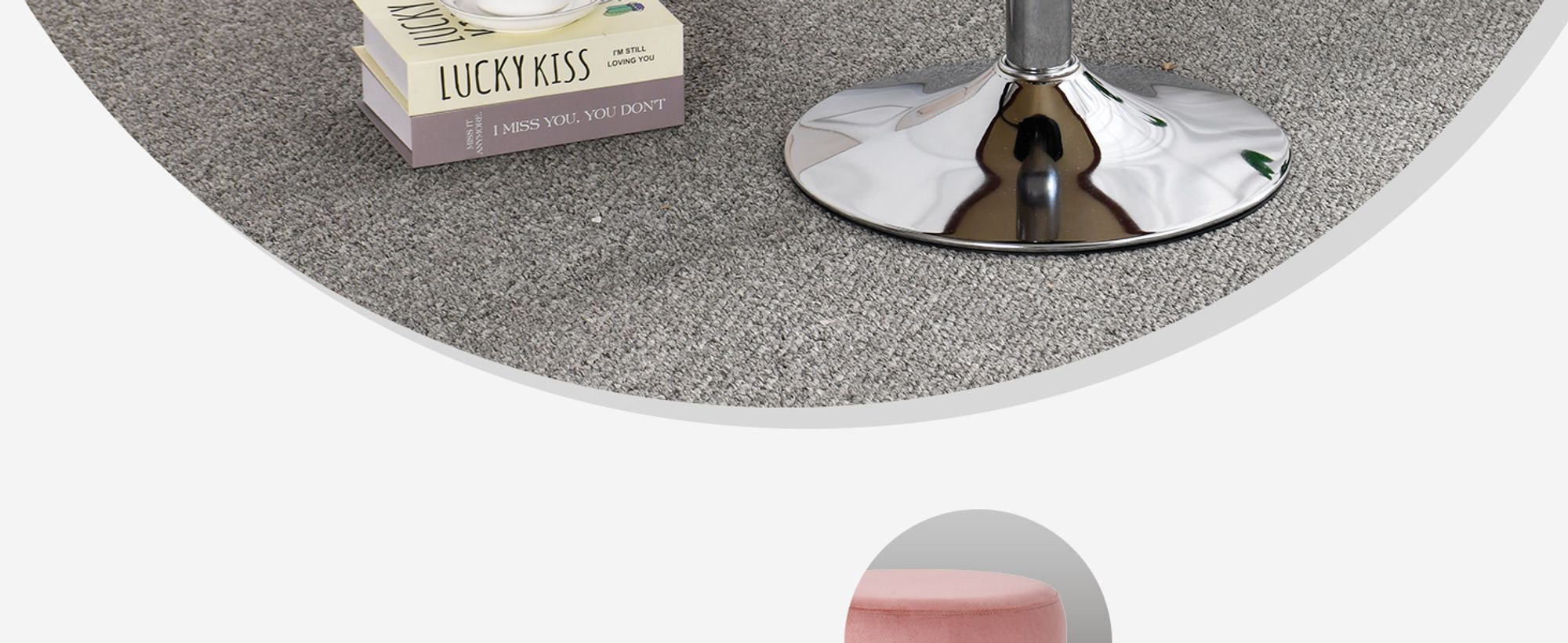 Duhome Drehhocker Höhenverstellbar Schminkhocker aus Samt Sitzhocker mit Polsterung Barhocker Drehbar für Schlafzimmer Wohnzimmer Bistro, Rosa