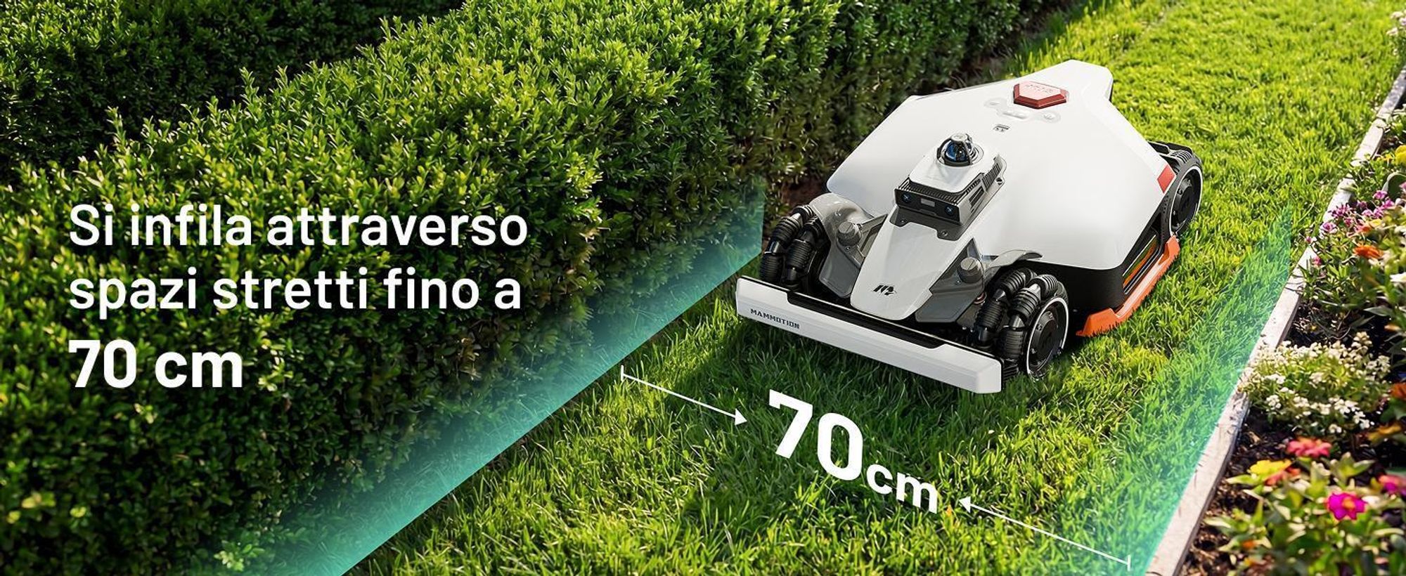 Robot tosaerba Mammotion LUBA 3 AWD 5000 con garage, senza cavo perimetrale, fino a 5000m², trazione integrale, mappatura auto,pendenza 80%, 4G, APP