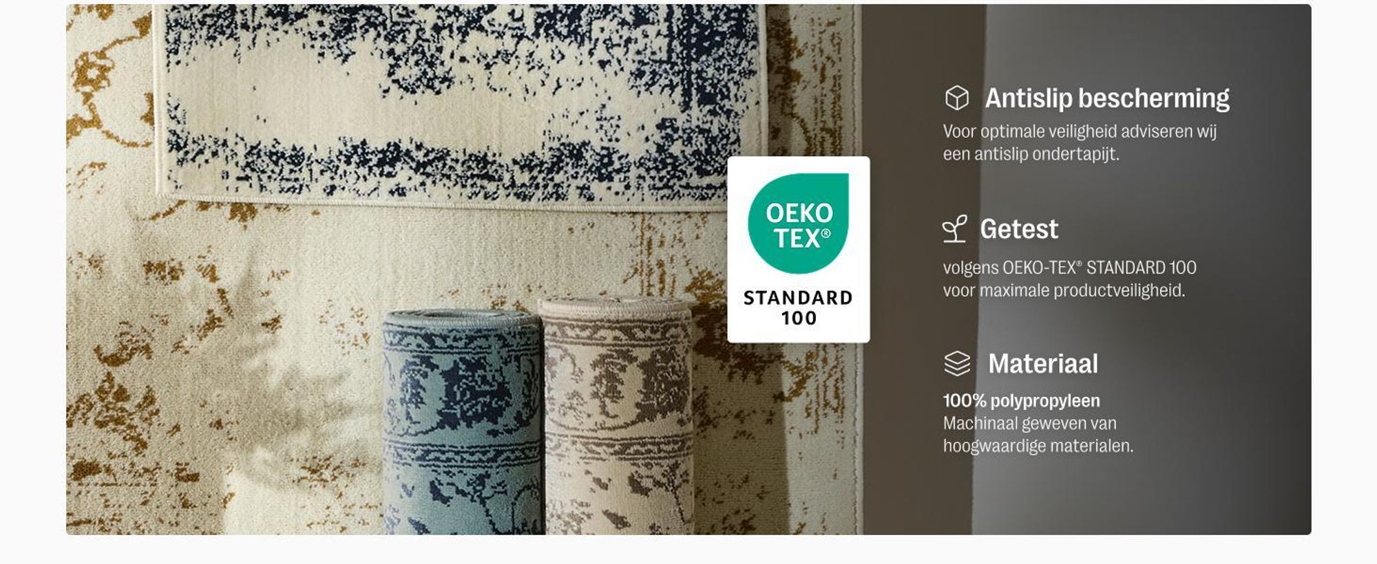 benuta Vintage tapijt voor de woonkamer Suki Crème/Rood 200x300 cm Woonkamer tapijt Slaapkamer zacht oosters Rechthoekig