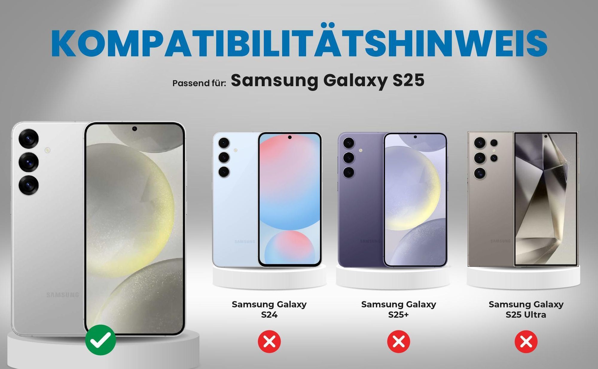 Kompatibilitätshinweise Hülle für Samsung Galaxy S25