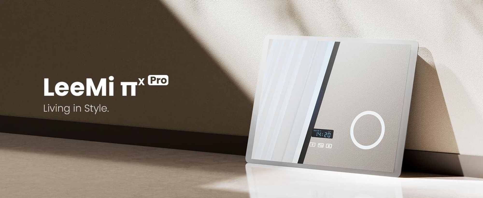EMKE Badspiegel mit 3X Vergrößerung Touchschalter 3 Lichtfarben Dimmbar Antibeschlag Uhr Bluetooth 80X60cm
