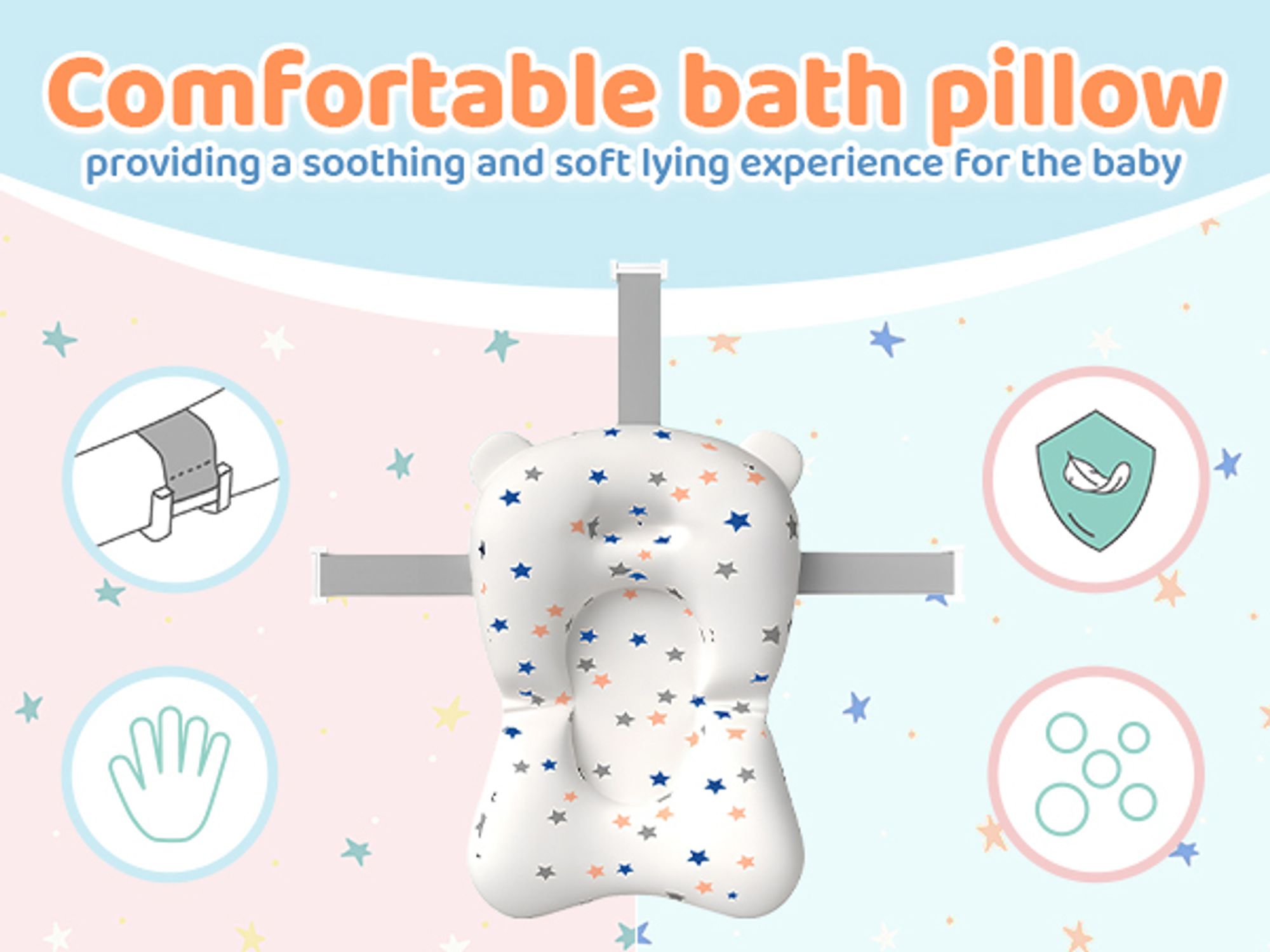 Faltbare Badewanne Baby Badewanne Faltbar mit Baby Badekissen und Thermometer, für Babys Von 0-36 Monaten, mit Baby Pflegeset, Tragbare Babywanne