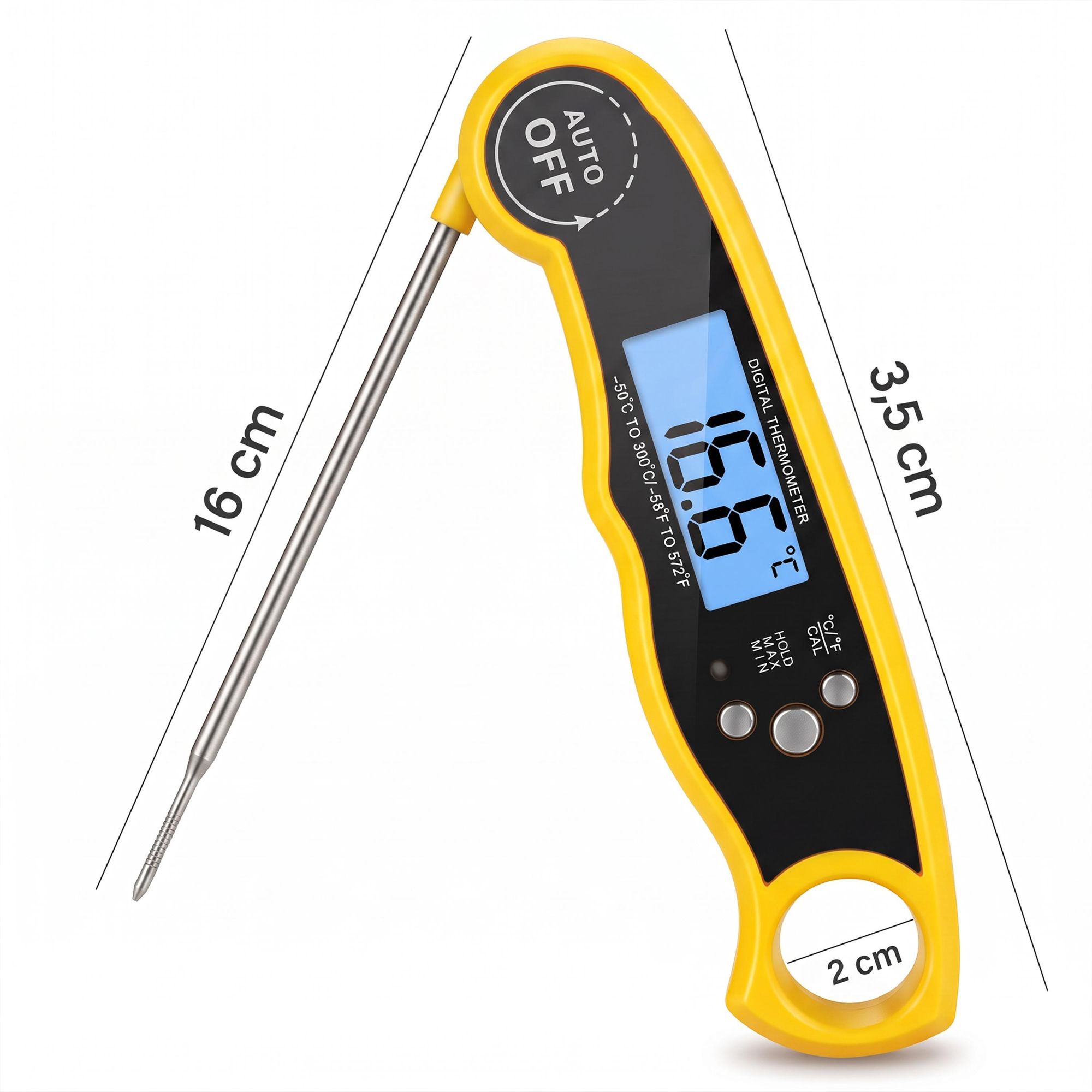 Digitales Küchenthermometer Braten BBQ Koch Thermometer Haushaltsthermometer Küche Universales Kochthermometer Fleischthermometer Fleisch Ofen Retoo