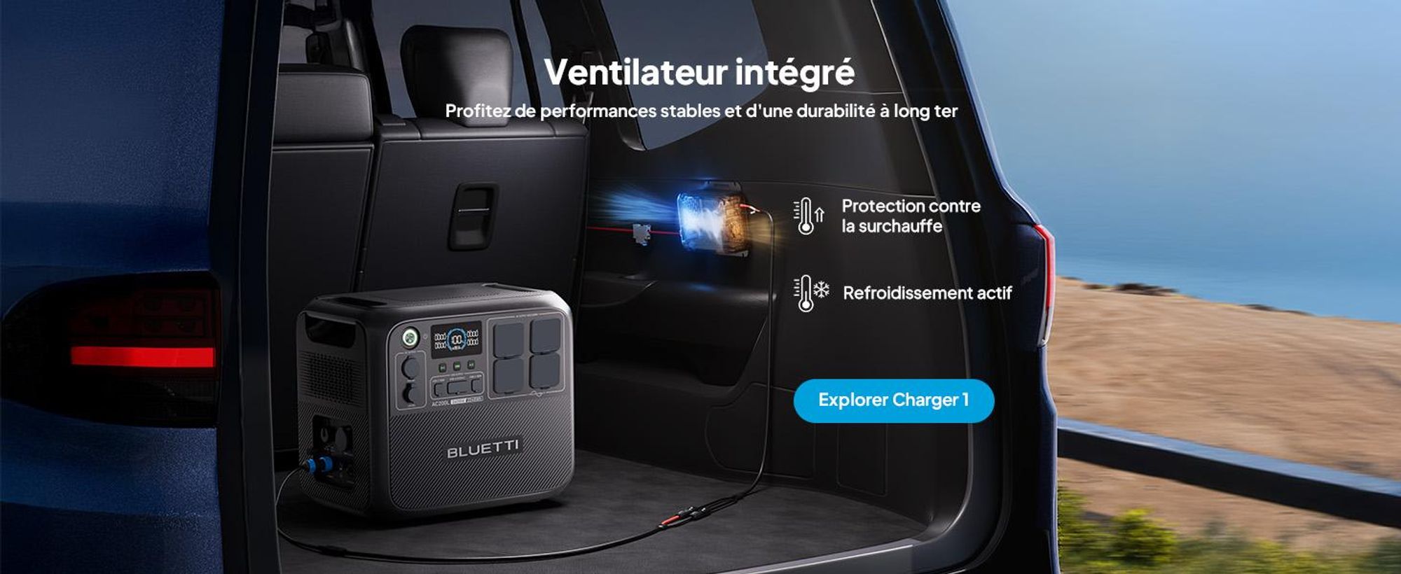 BLUETTI Elite 200 V2 Powerstation avec chargeur 1, 2073,6Wh LFP Backup, idéal pour les voyages, le off-grid, les pannes de courant