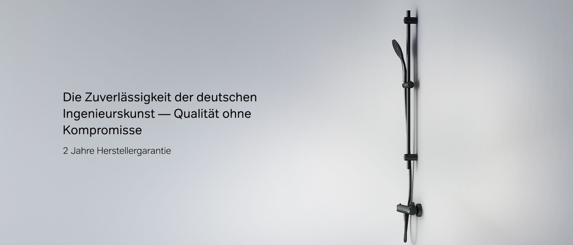 Schwarz Set für Dusche AM.PM: Brausethermostat& Duschset (Handbrause&Stange)|Brauseset: Handbrause, Duschstange und Thermostat|Duschset und Duschthermostat, rund|Duscharmatur mit Thermostat für Badezimmer und Brauseset|F428TA46,matt